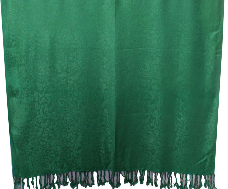 Indian Shawl Scarf Womens Viscose Wrap India Clothing (Green, 68x 29 inches) - Image 2