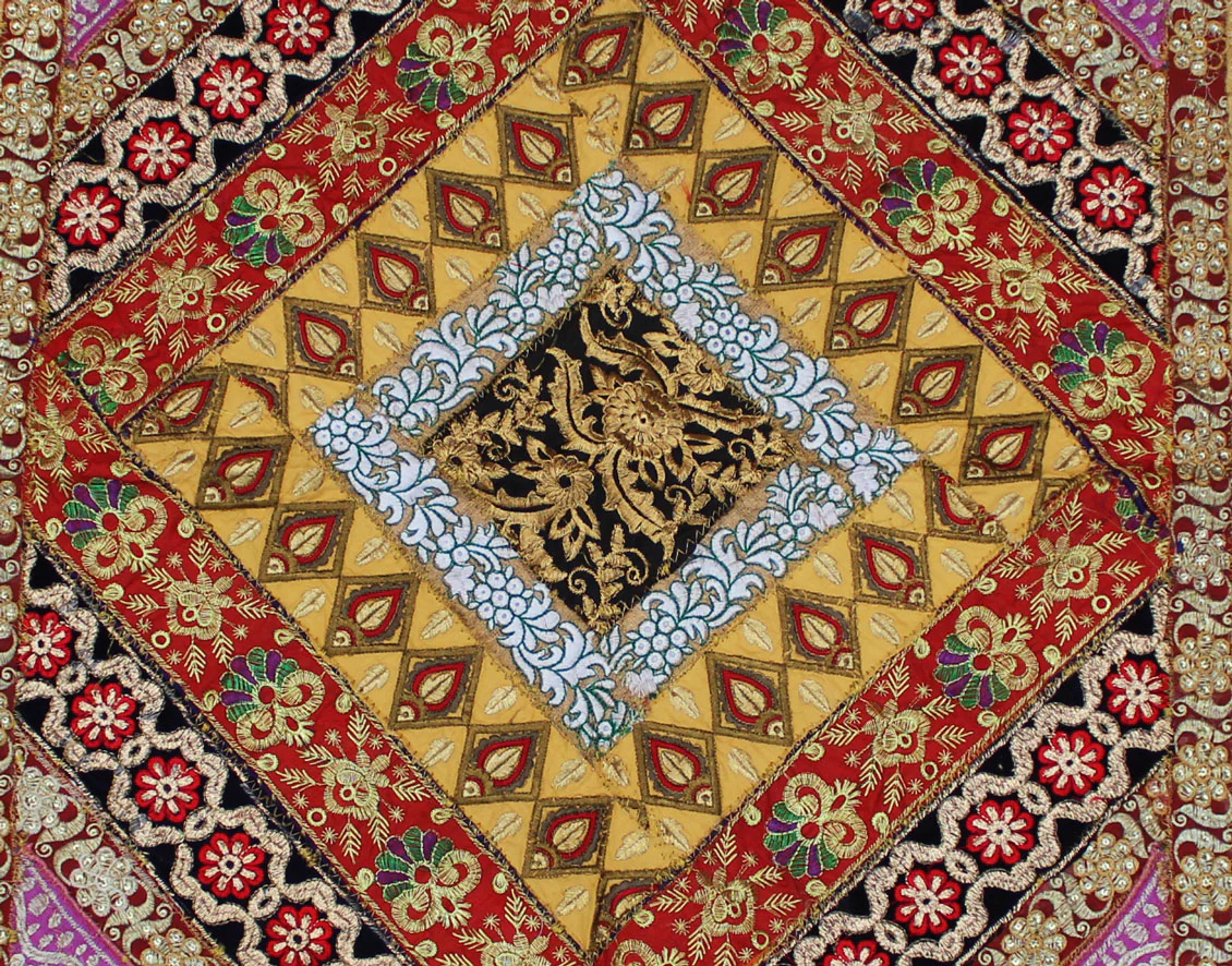 Indian Wall Hanging Handmade Tapestry Ethnic Decor India (60 x 39 inches) - Image 2