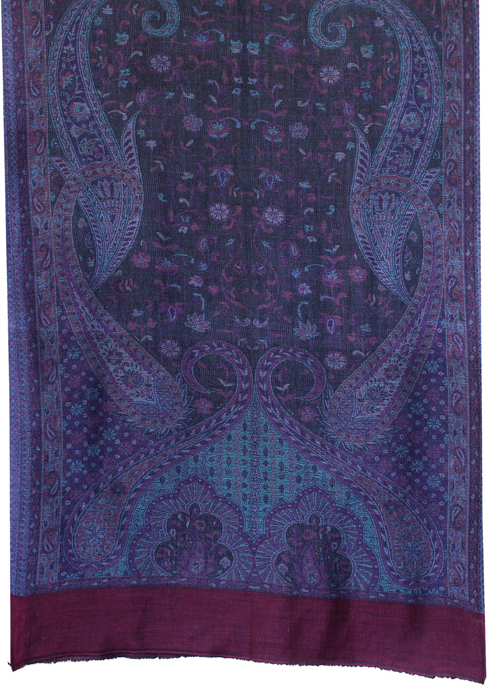 Indian Womens Fashion Shawls Paisley Wool Scarf Gift (84 x 30 inches) - Image 2