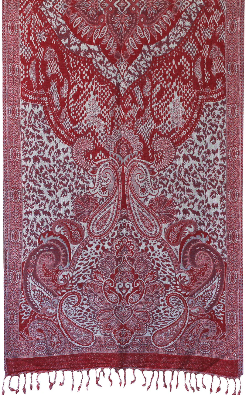 Indian Womens Shawls Paisley Wool Scarf Fashion Gift (78 x 28 inches) - Image 2