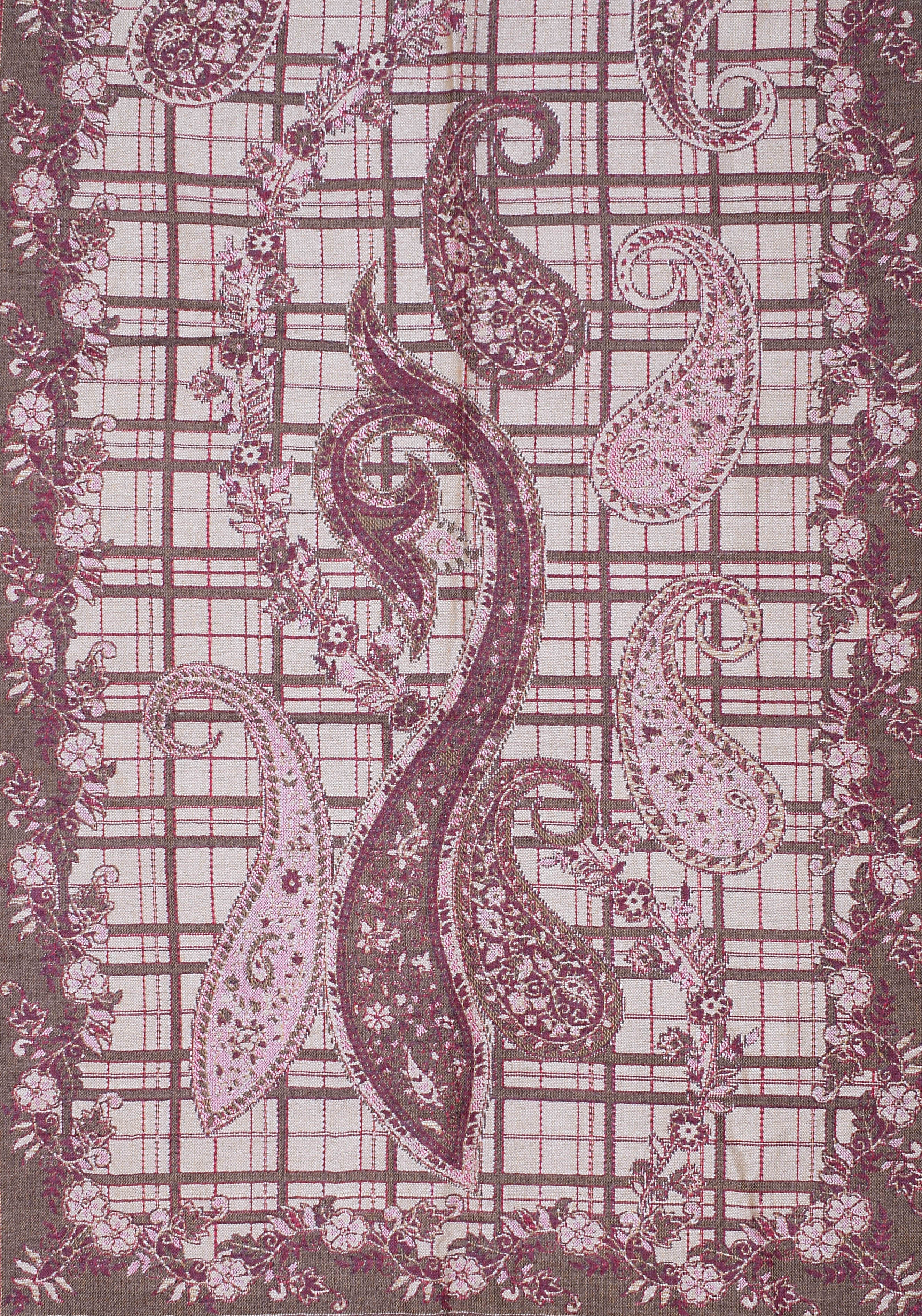 Indian Wraps Paisley Scarf Shawl Women's Wool Shawl (80 x 28 inches) - Image 2