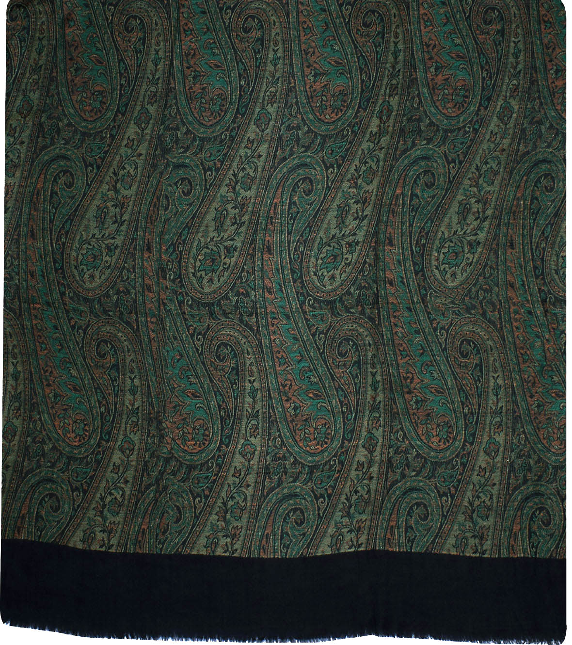 Indian Wraps Paisley Shawl Women's Wool Shawl (80 x 40 inches) - Image 2