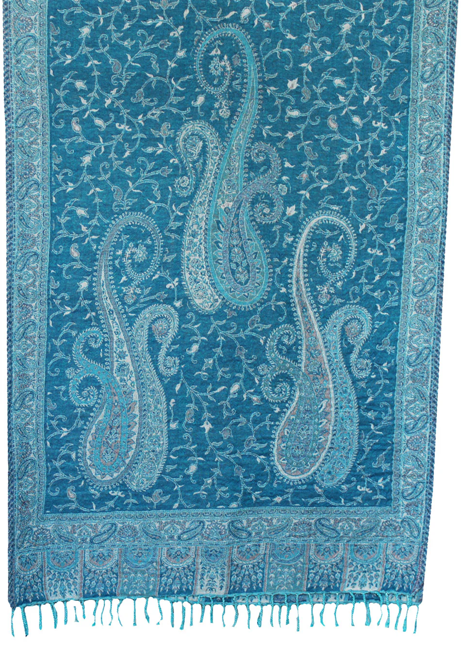 Jamawar Boiled Wool Scarf Womens Indian Clothing Gift (76 x 28 inches) - Image 2