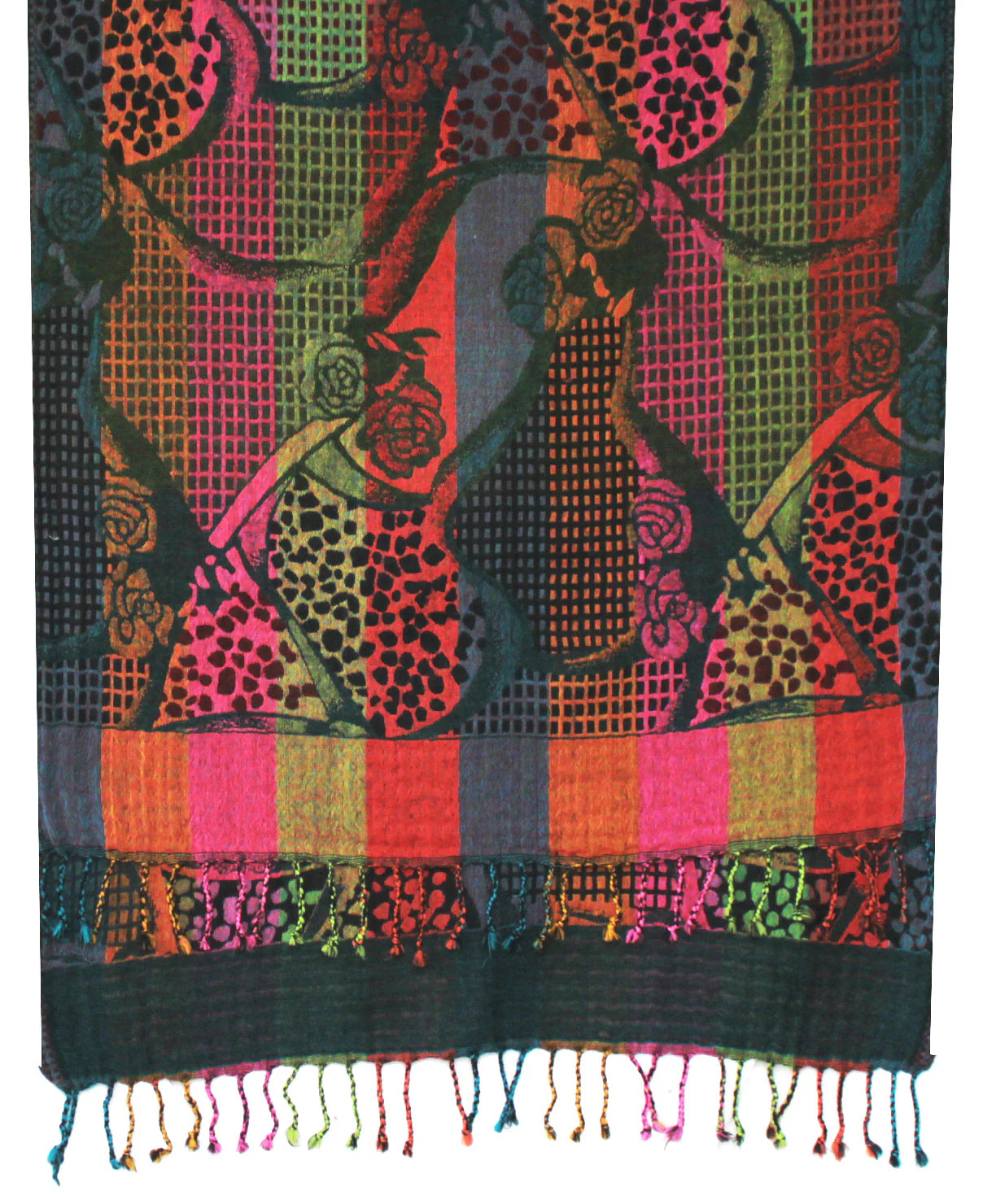 Jamawar Boiled Wool Shawl Scarf Womens Wrap India Clothing (74 x 28 inches) - Image 2