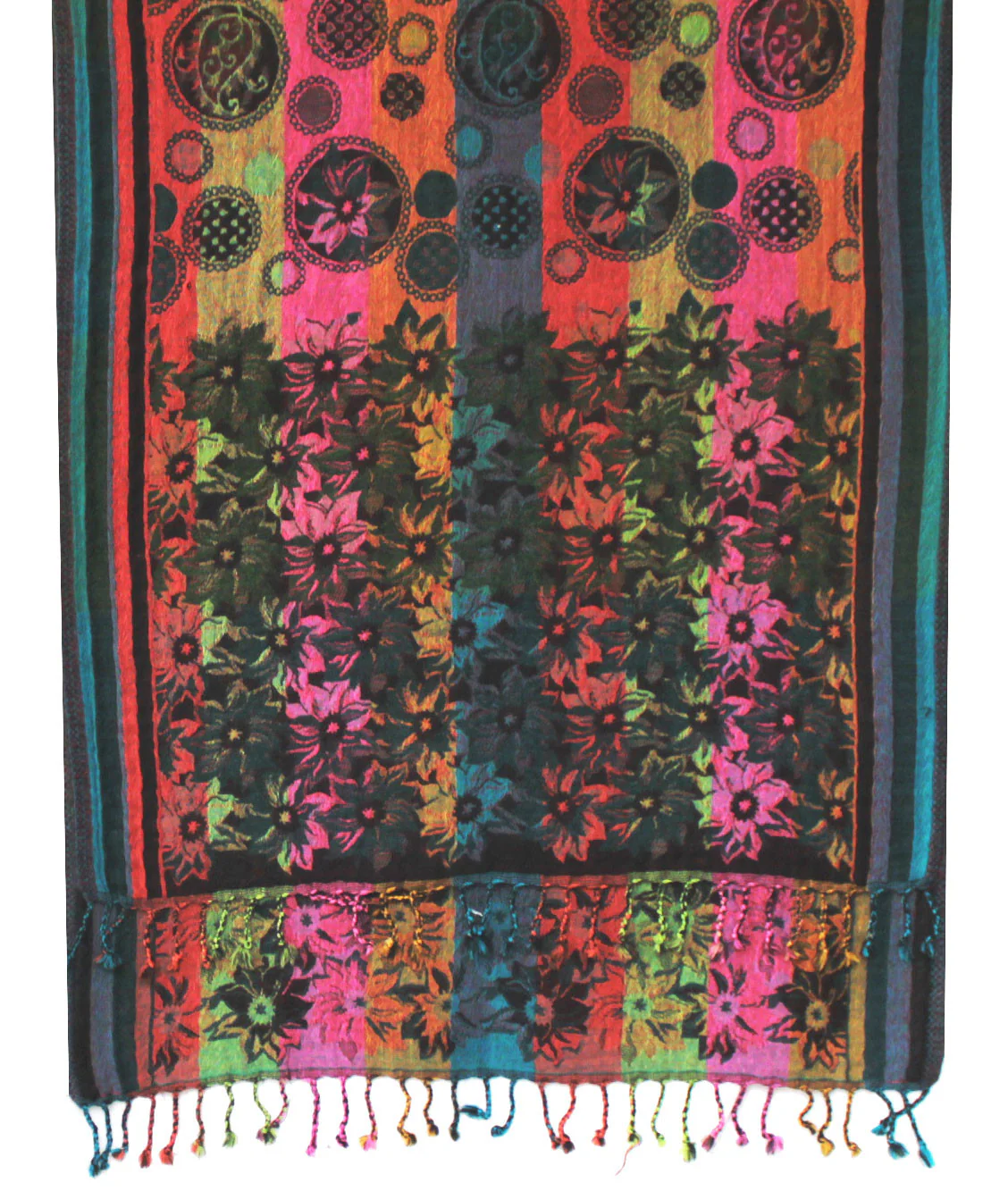 Jamawar Boiled Woolen Womens Scarf Shawl Indian Clothing (74 x 28 inches) - Image 2