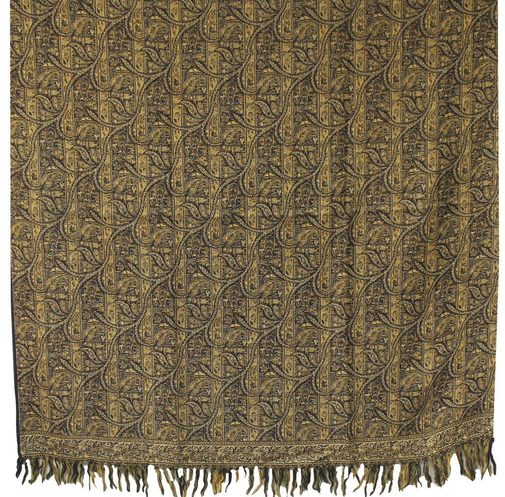 Jamawar Indian Scarves Wraps Womens Wool Shawl (82 x 42 inches) - Image 2