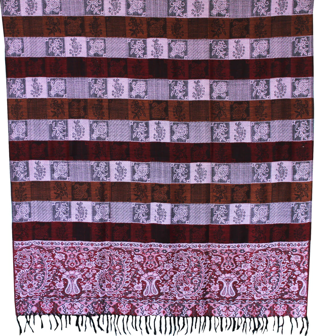 Jamawar Women's Wool Wrap Shawl Gift India Clothes (82 x 42 inches) - Image 2