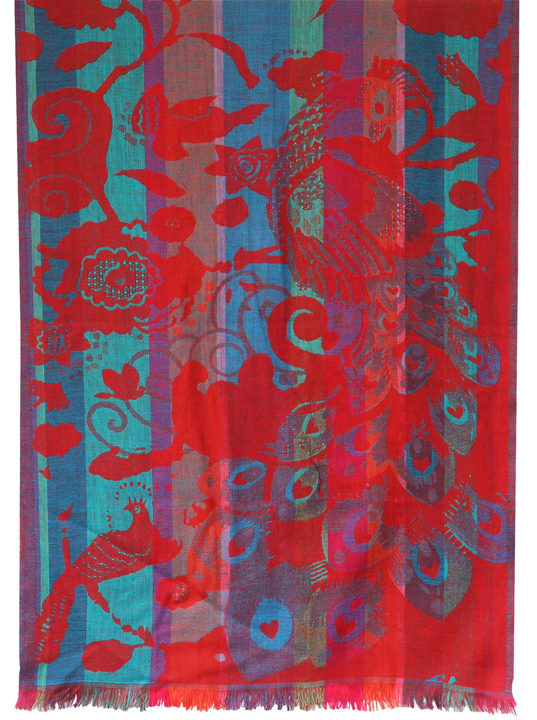 Jamawar Wool Shawl Scarf Womens Wrap India Clothing (76 x 28 inches) - Image 2