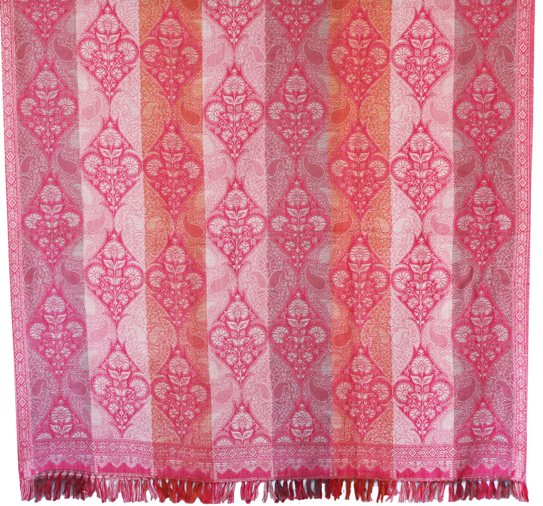 Jamawar Wool Shawl Wrap Gift Women's India Clothes (82 x 42 inches) - Image 2