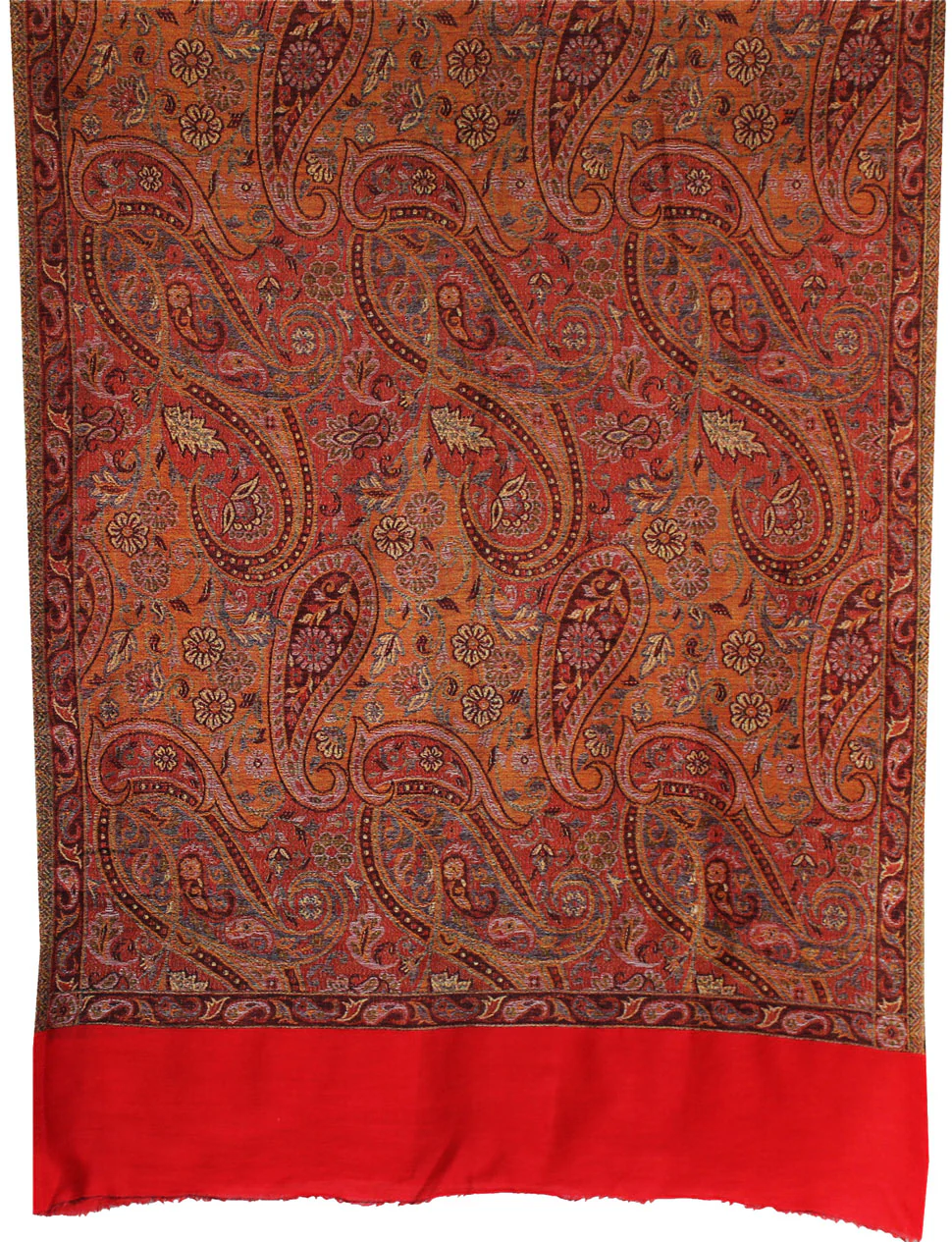 Maple Clothing India Scarves Shawls Wool Wrap Paisley Gift (84 x 30 inches) - Image 2