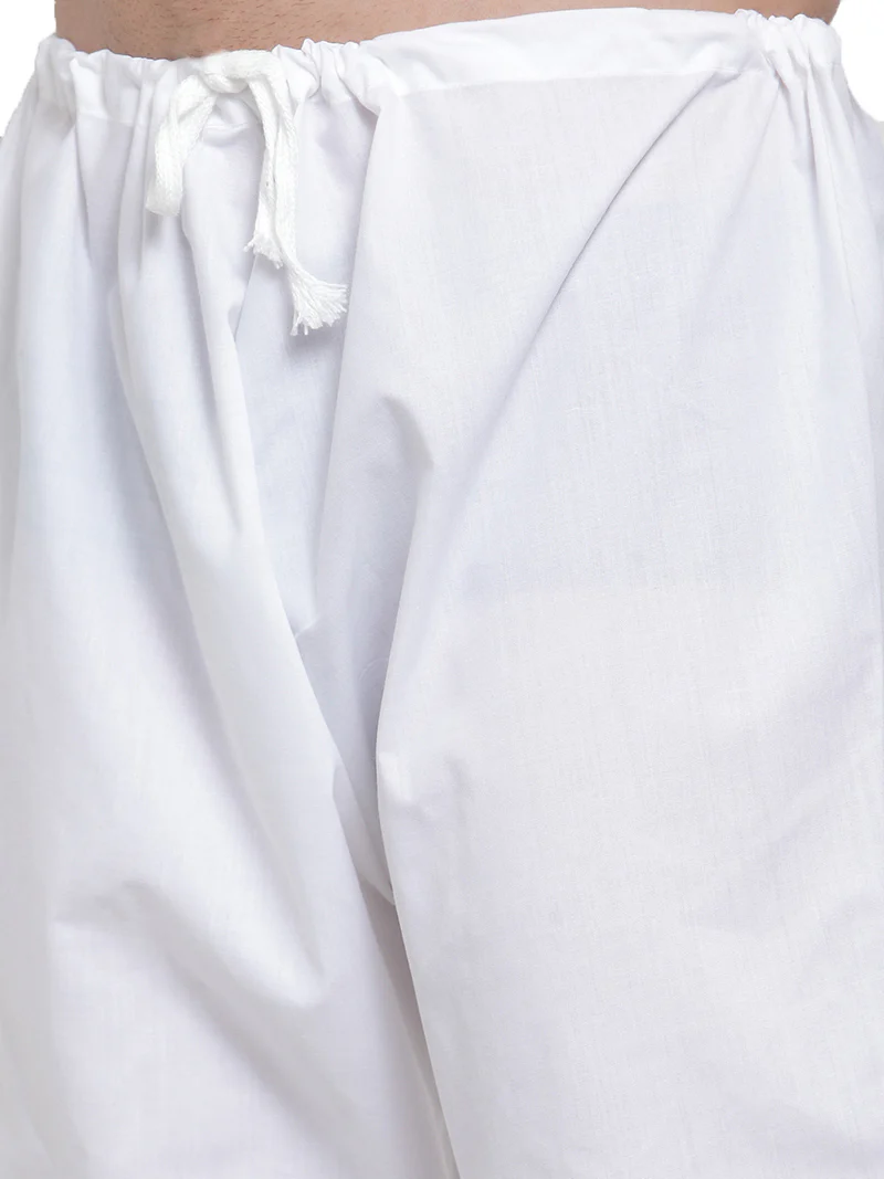 Men's Cotton Chikan Kurta Pajama Evening Wear India Apparel (Brown) - Image 5