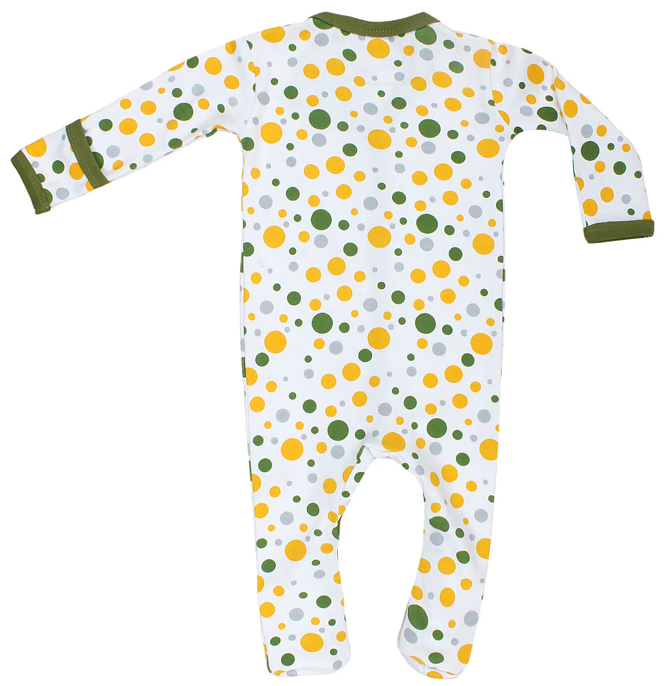 Organic Cotton Baby Clothing Footie Sleeper GOTS Certified (Dots) - Image 2