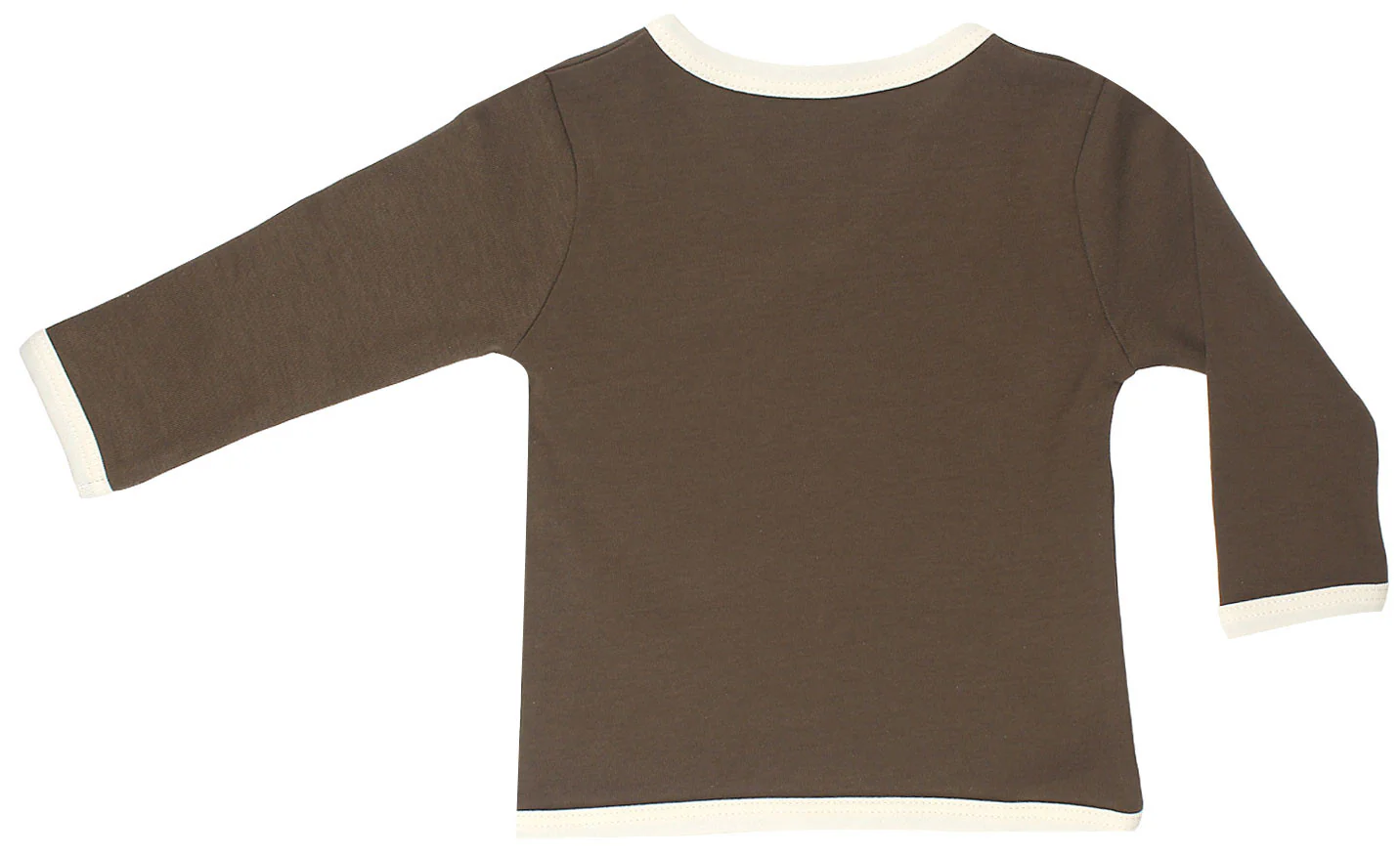 Organic Cotton Baby Kimono Bodysuit GOTS Certified (Bark) - Image 2