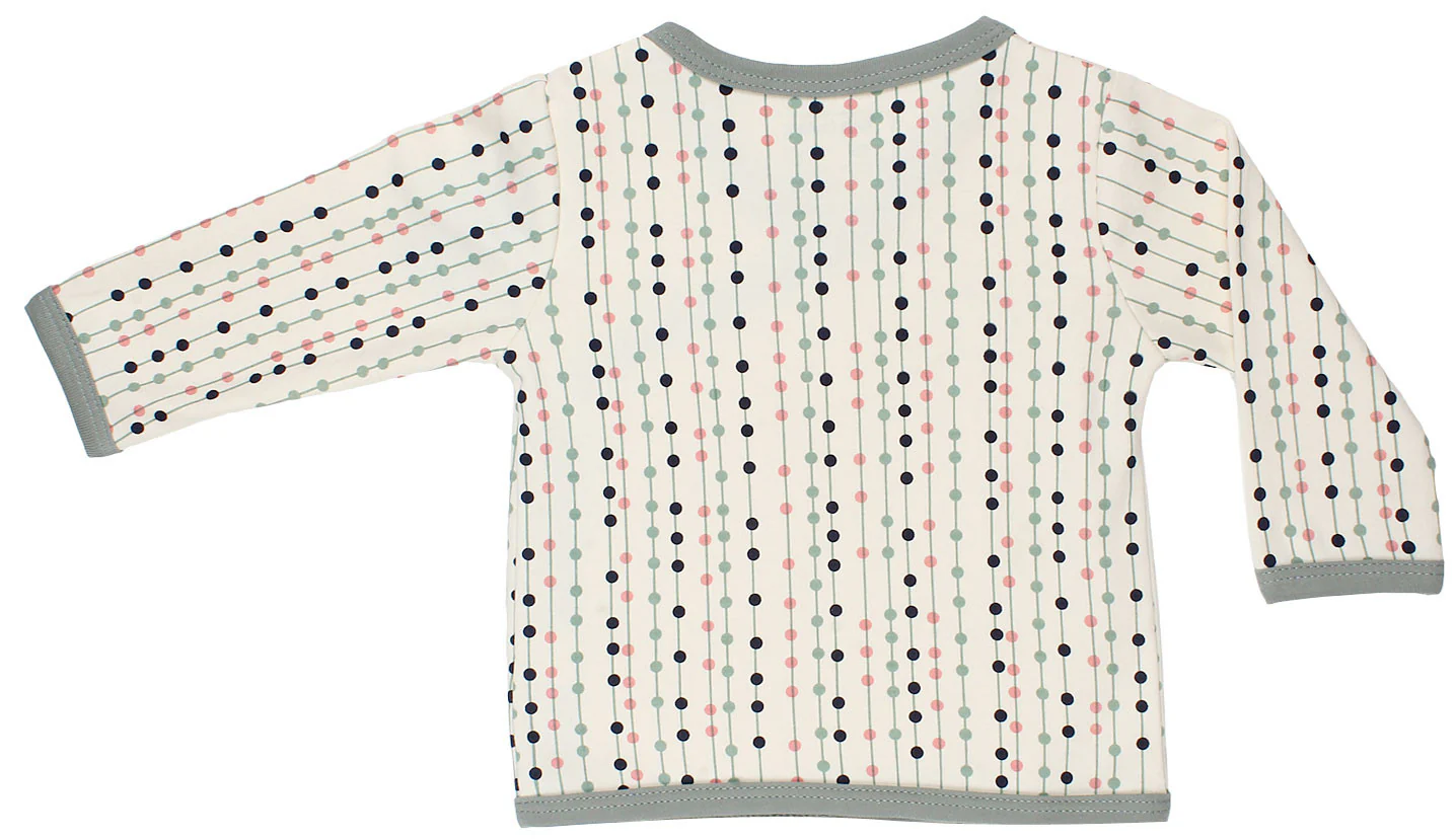 Organic Cotton Baby Kimono GOTS Certified Clothes (Stripes-Dots) - Image 2