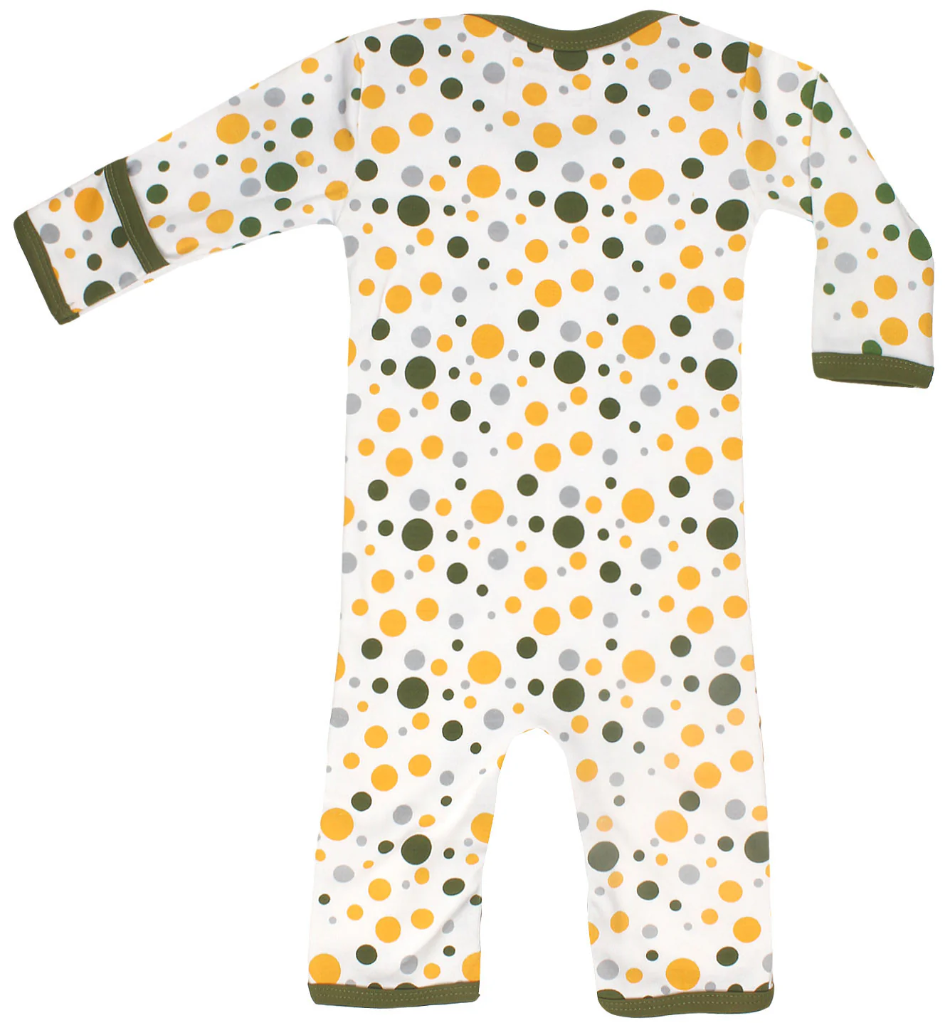 Organic Cotton Baby Long Sleeve Romper Jumpsuit GOTS Certified (Dots) - Image 2