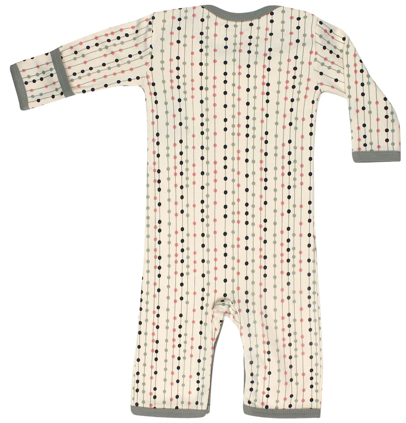 Organic Cotton Baby Romper Jumpsuit GOTS Certified (Stripes-Dots) - Image 2