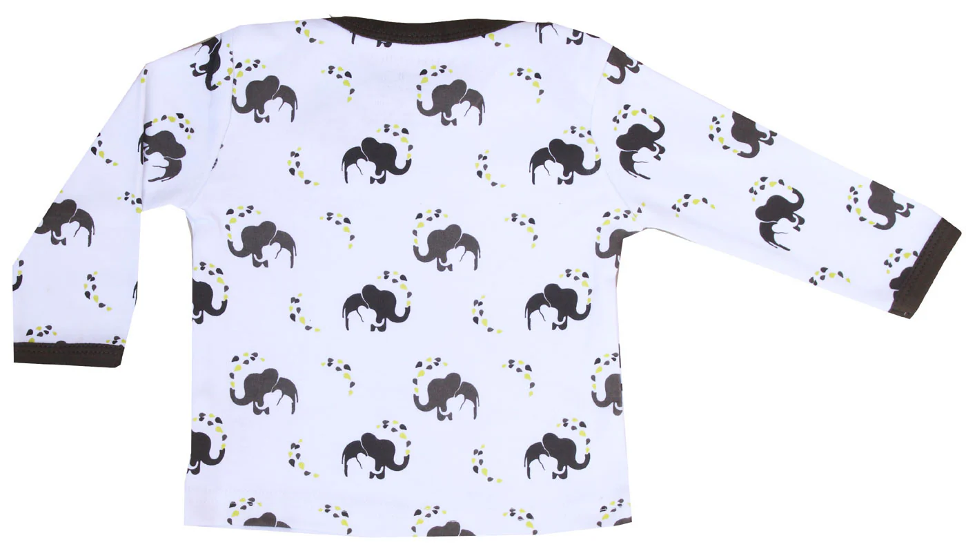 Organic Cotton Baby Long Sleeve T-Shirt GOTS Certified (Elephant) - Image 2