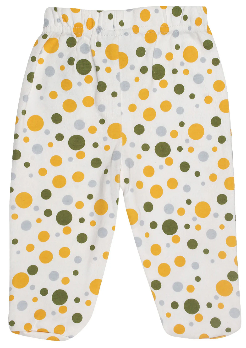 Organic Cotton Baby Pants Footed GOTS Certified Clothes (Dots) - Image 2