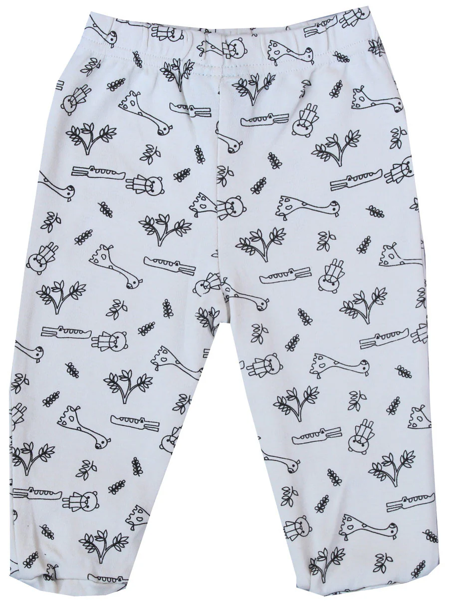 Organic Cotton Baby Pants Footed GOTS Certified Unisex Clothing (Natural) - Image 2