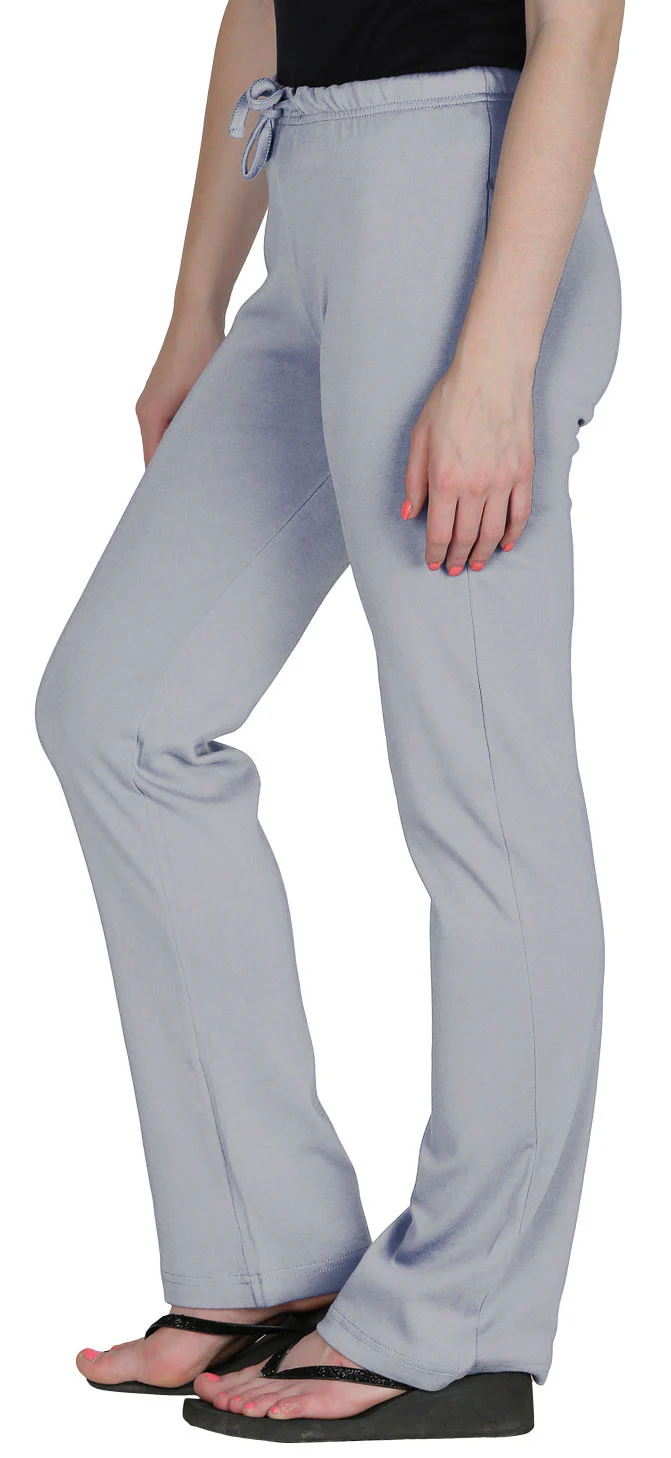 Organic Womens Cotton Pilates Pajama Yoga Pants GOTS Certified (Grey) - Image 2