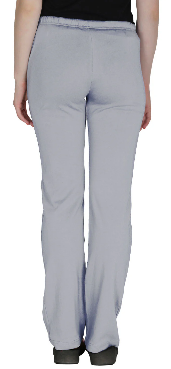 Organic Womens Cotton Pilates Pajama Yoga Pants GOTS Certified (Grey) - Image 3