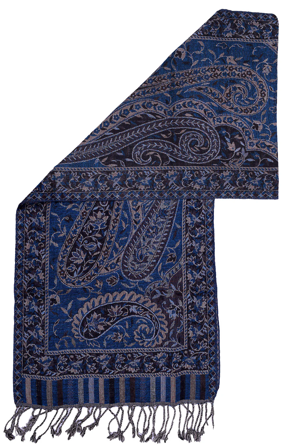 Paisley Scarf Wool Unisex Men's Women's Muffler Indian Clothing (64 x 13 inches) - Image 2