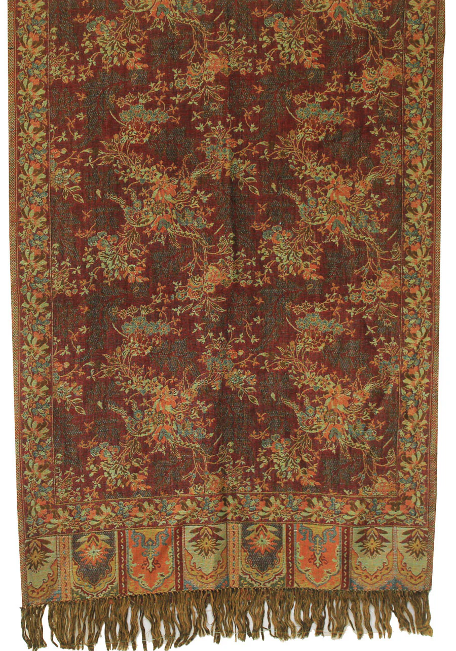 Paisley Scarves and Wraps Womens Wool India Clothes (82 x 28 inches) - Image 2