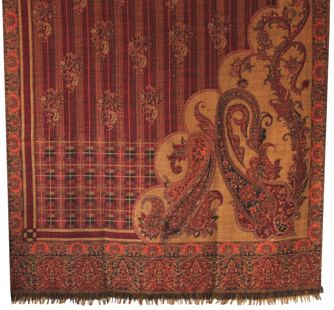 Paisley Scarves and Wraps Womens Wool India Clothes (82 x 42 inches) - Image 2