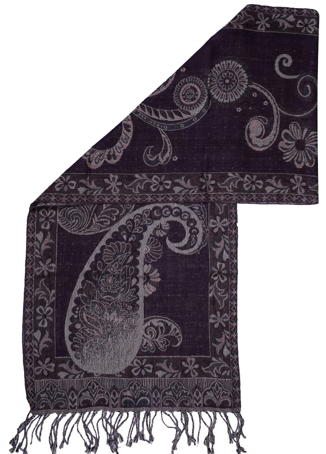 Paisley Unisex Men's Women's Neck Wool Scarf Clothing Accessory (64 x 13 inches) - Image 2