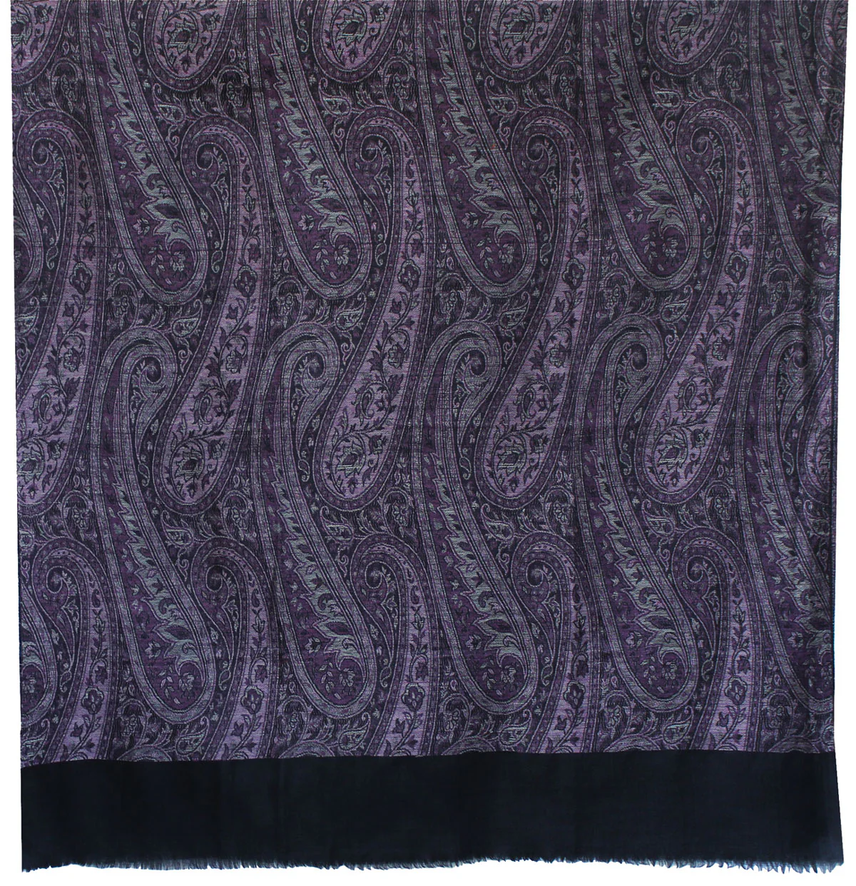 Paisley Women's Wool Wrap Shawl Gift India Clothes (82 x 42 inches) - Image 2
