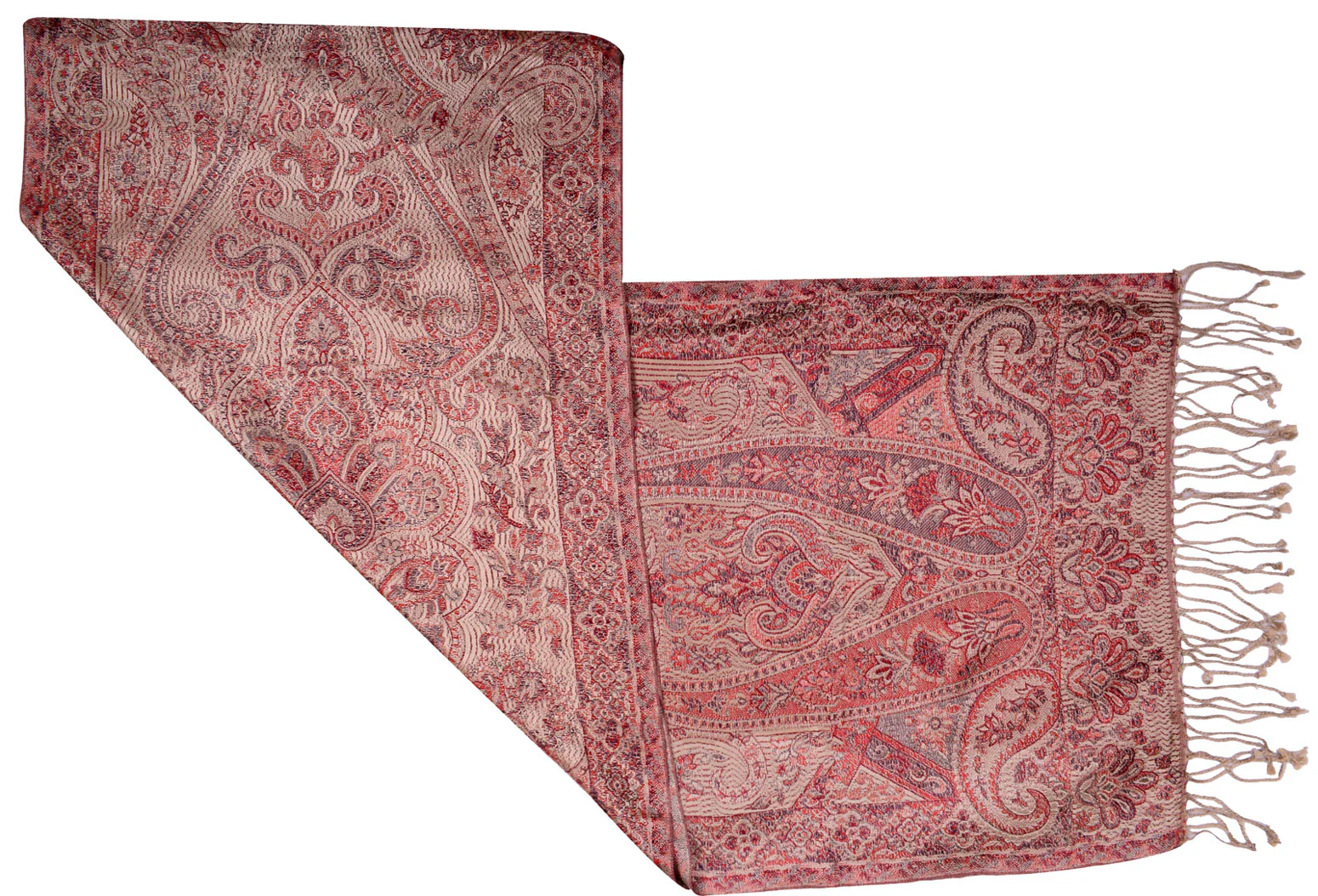Paisley Wool Silk Unisex Men's Women's Neck Scarf India Gift (64 x 13 inches) - Image 2