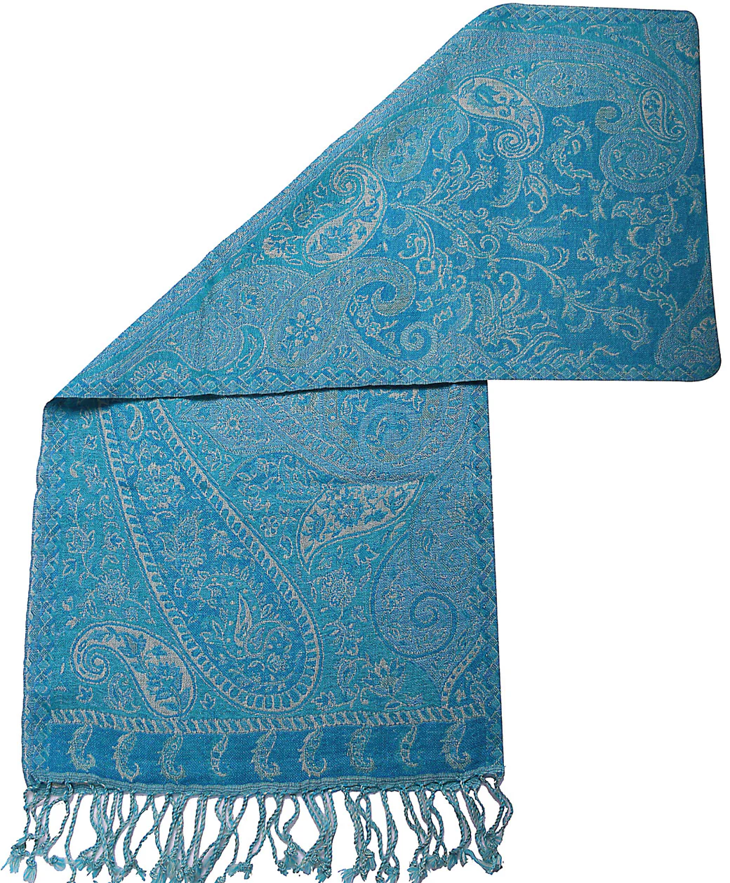 Paisley Wool Unisex Men's Women's Muffler Indian Clothing (64 x 13 inches) - Image 2
