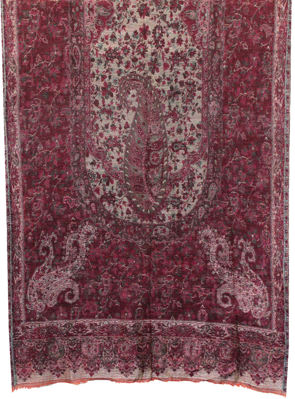 Paisley Wool Womens Scarf Shawl Gift Indian Clothing (84 x 30 inches) - Image 2