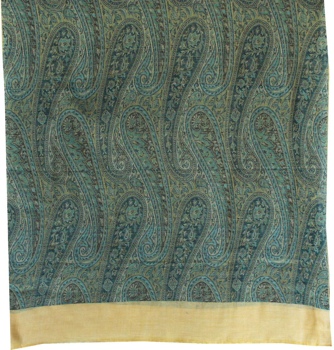 Paisley Wool Women's Wrap Shawl Gift India Clothes (82 x 42 inches) - Image 2