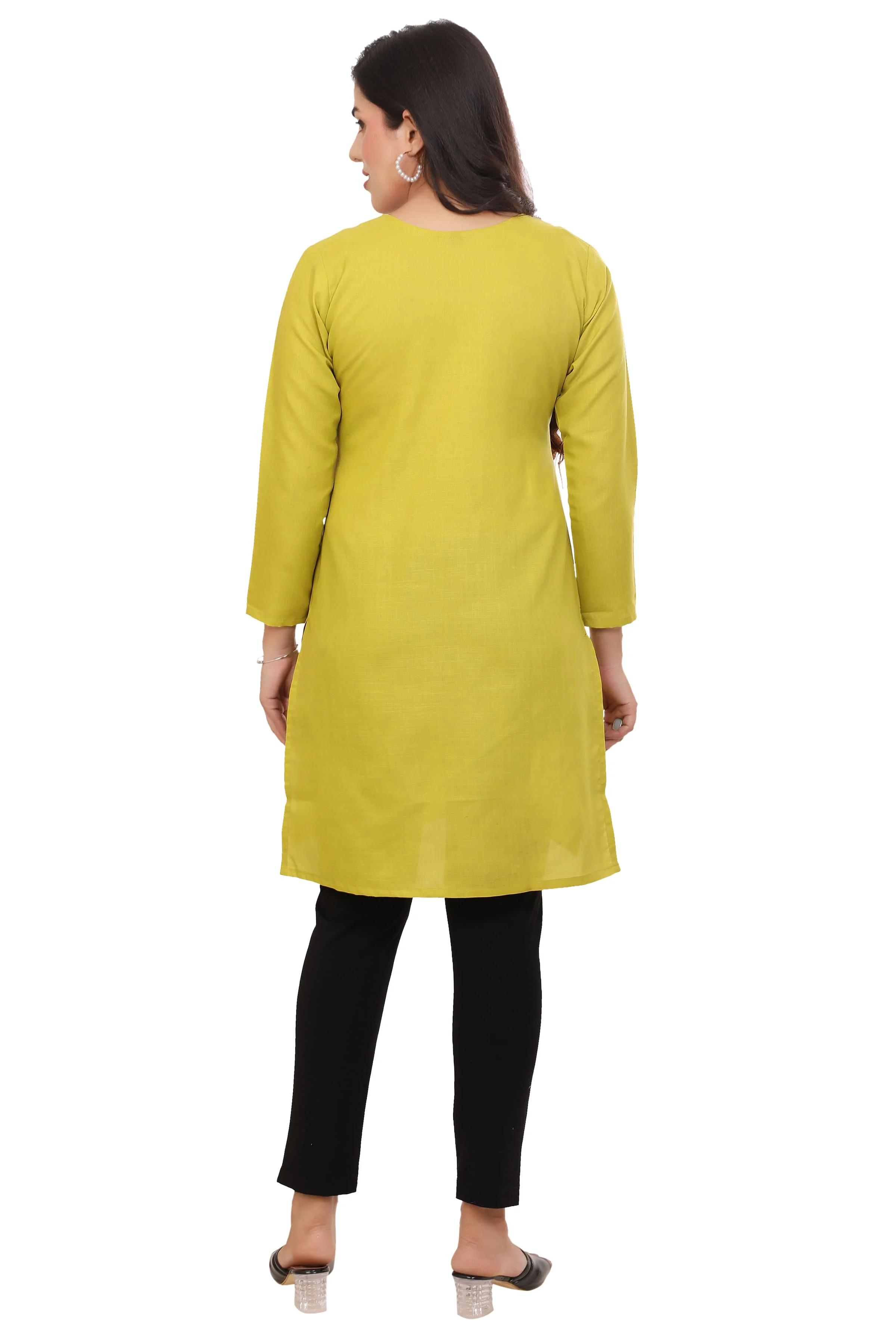 Premium Mustard India Tunic - Stylish Kurti for Women - Image 2
