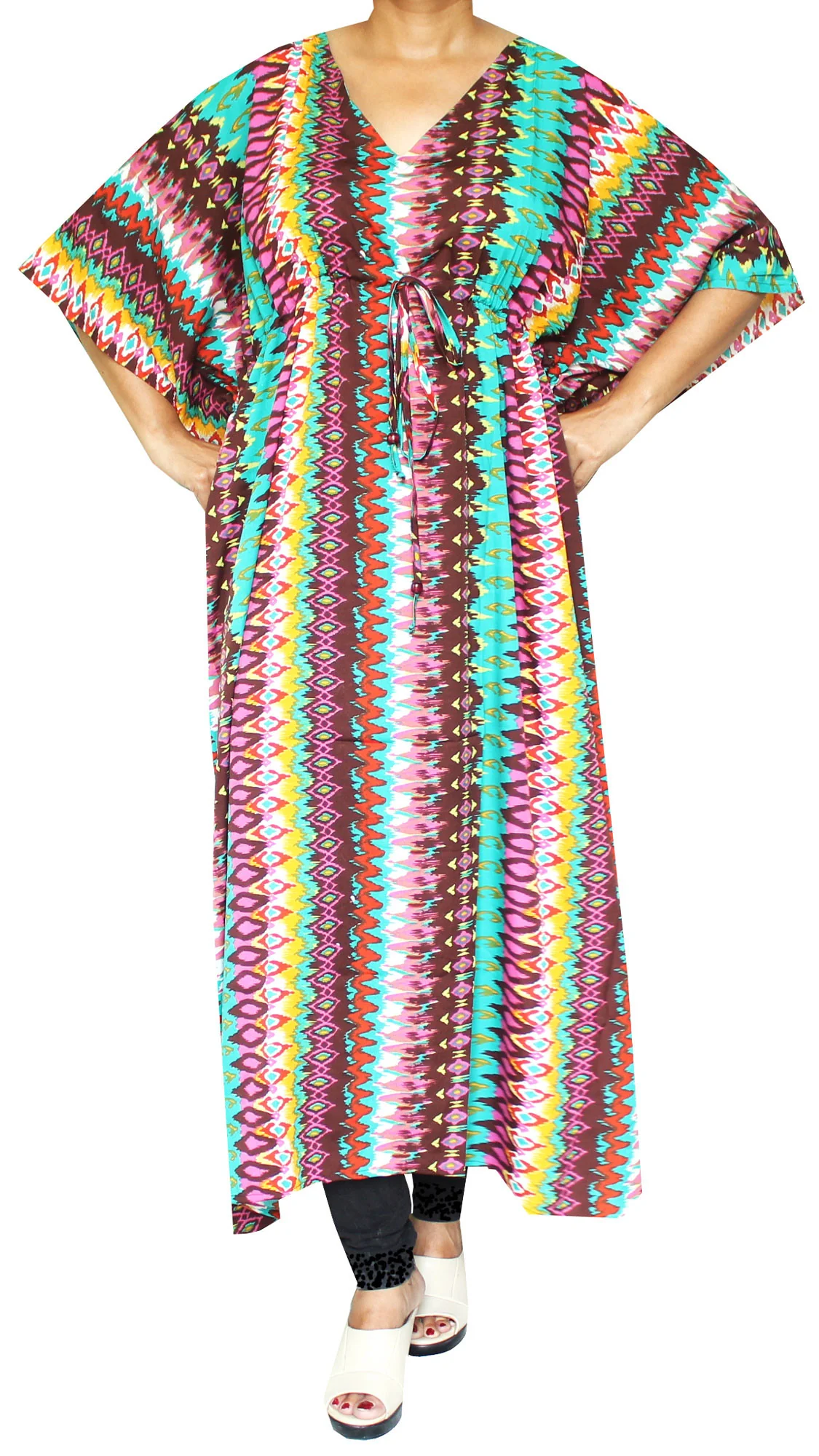 Printed Womens Caftan Evening Maxi Loungewear Kaftan - Image 2