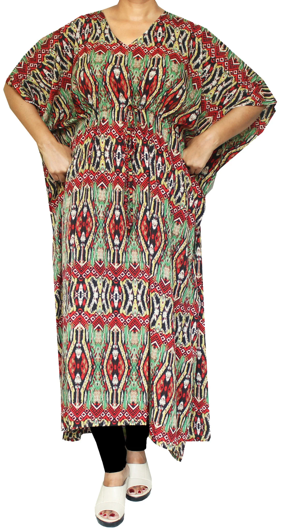 Printed Womens Caftan Loungewear Evening Dress - Image 2