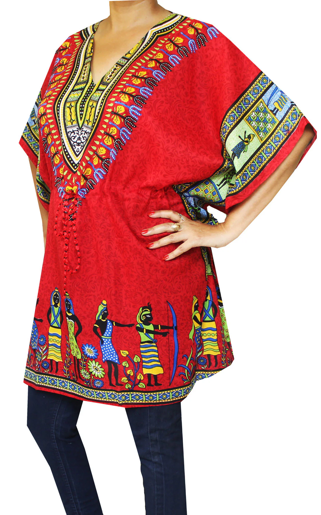 Printed Womens Caftan Maternity Dress - Image 2