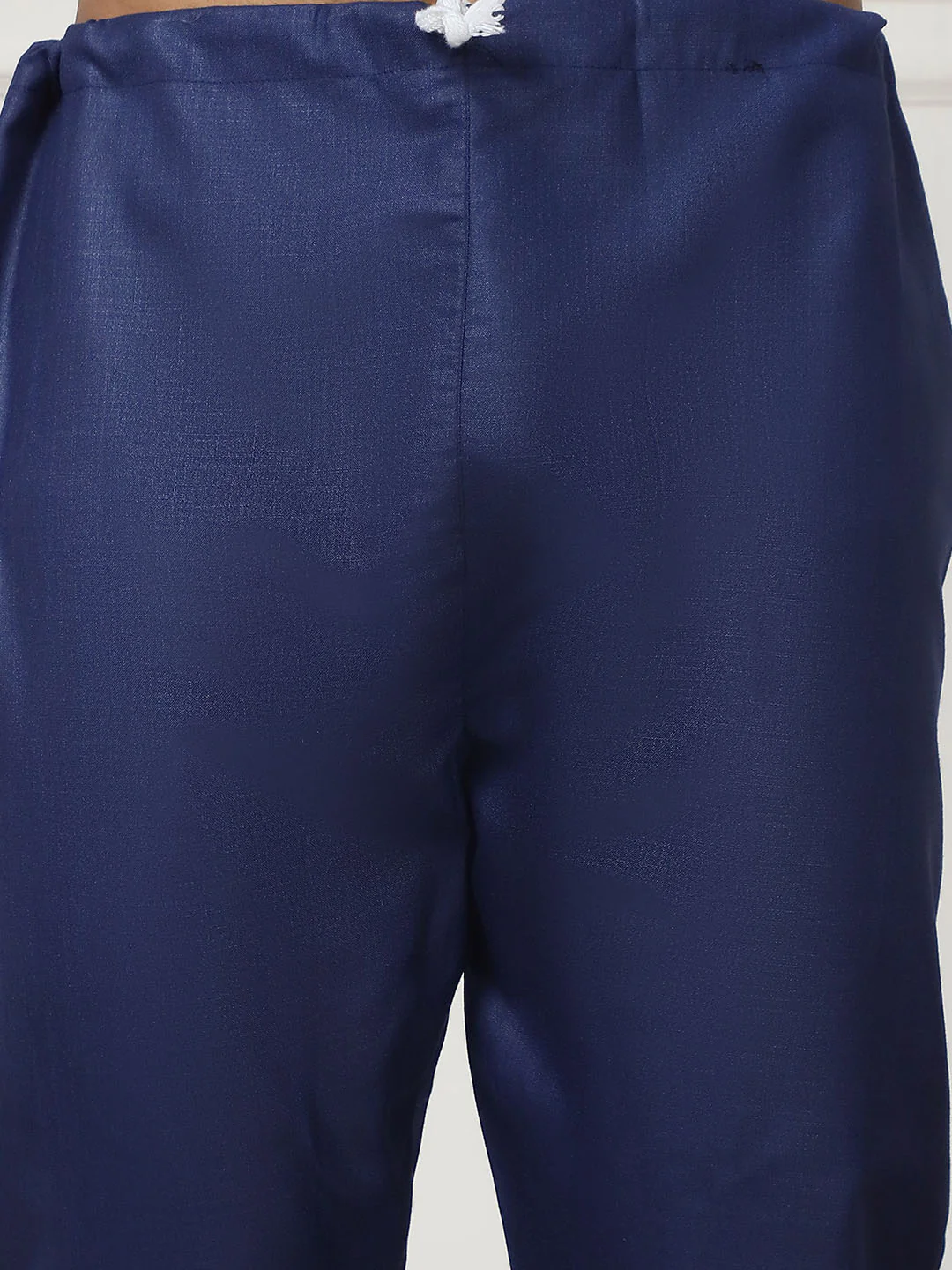 Navy Blue Punjabi Kurta Pajama Set – Cotton Indian Outfit for Men - Image 7