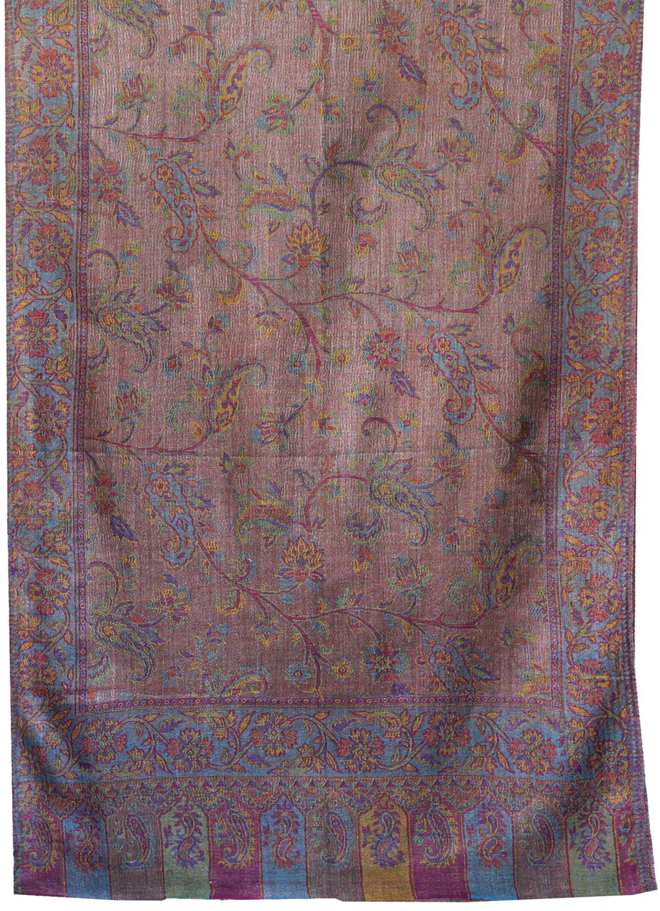 Pure Wool Paisley Shawl Scarves Womens Gift Indian Clothing (80 x 28 inches) - Image 2