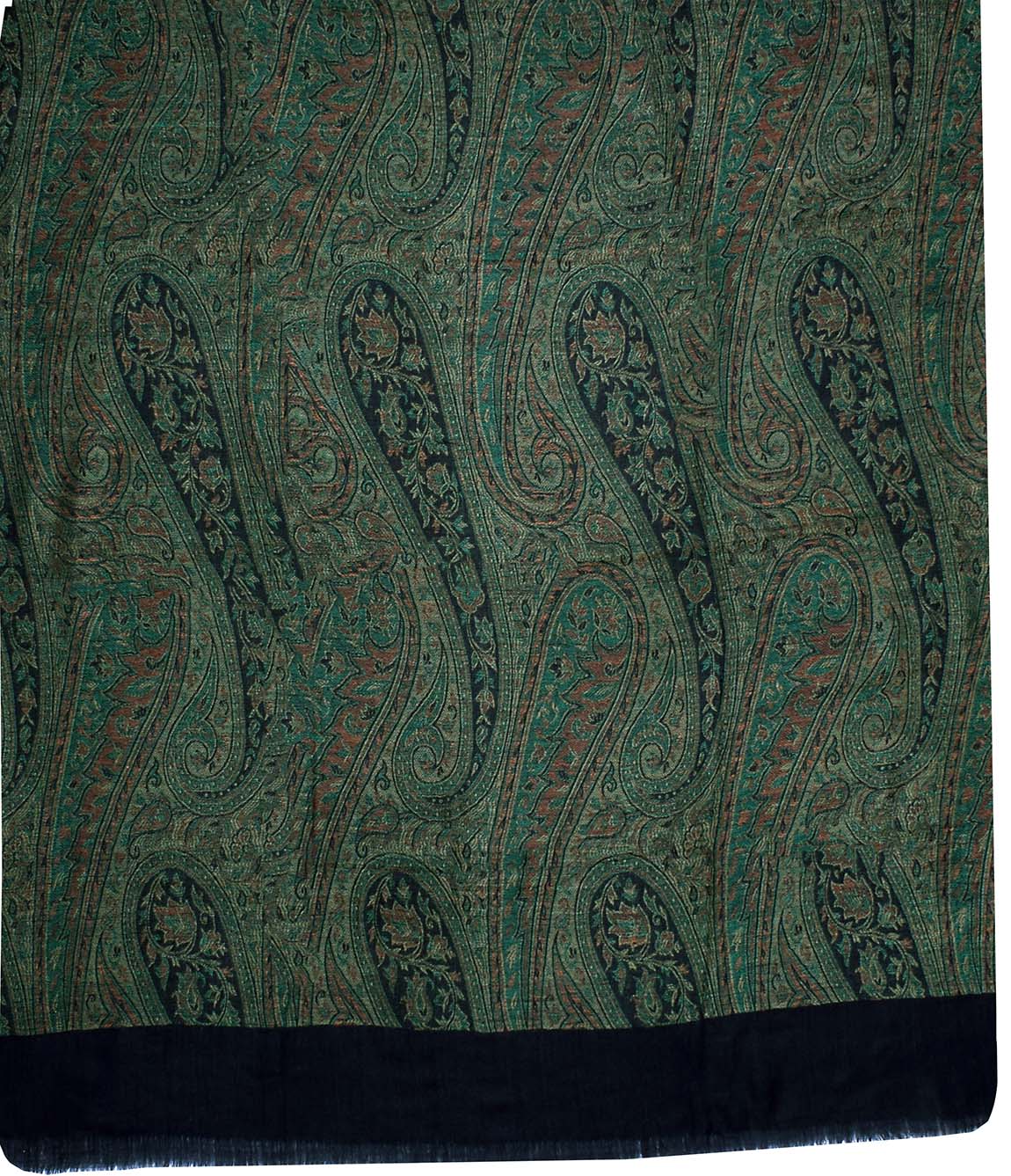 Scarves Paisley Women's Wool Shawl Indian Clothing (80 x 40 inches) - Image 2