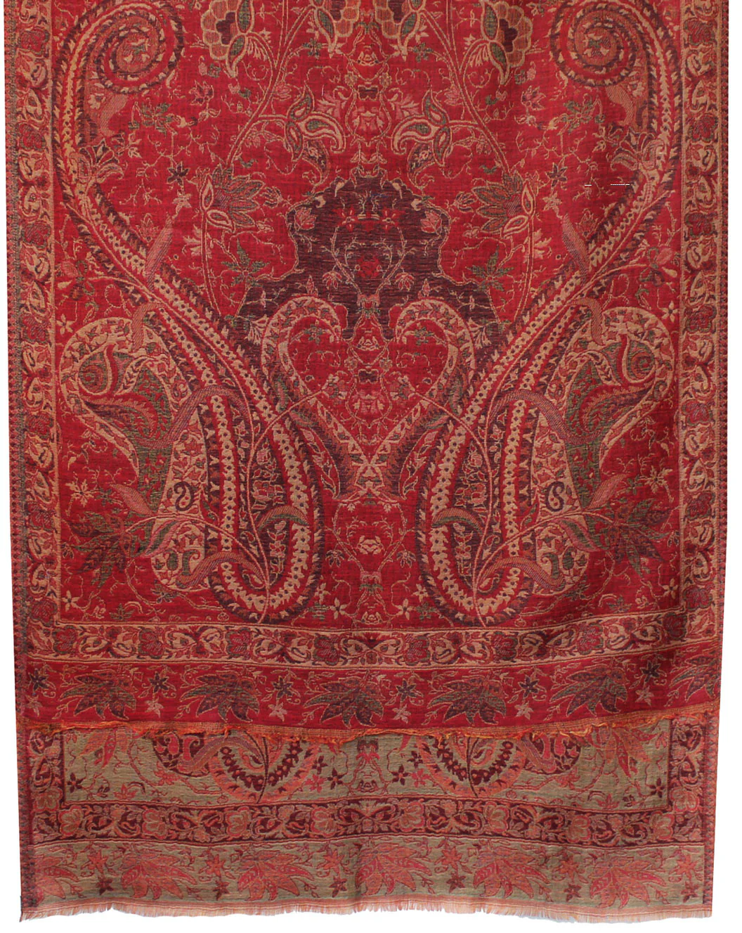 Shawls Paisley Wool Scarf Womens Indian Clothing Gift (84 x 30 inches) - Image 2
