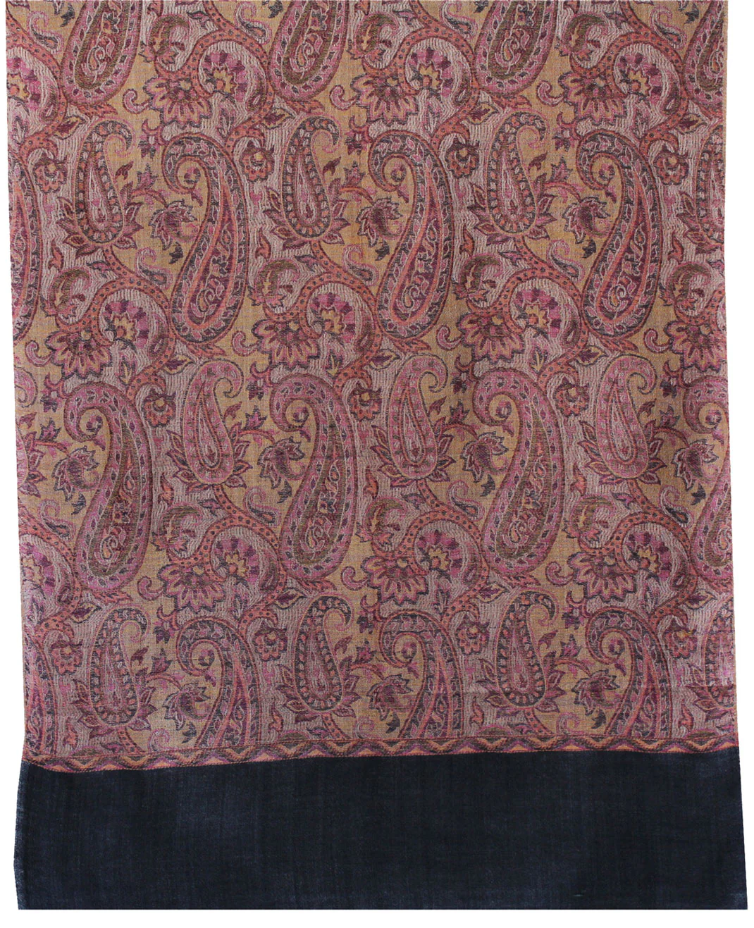Shawls Paisley Wool Scarf Womens Indian Clothing Gift (80 x 28 inches) - Image 2
