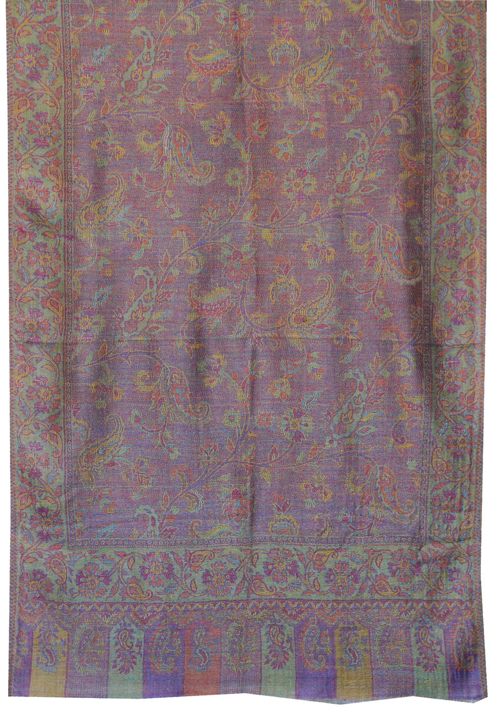 Shawls Paisley Wool Scarf Womens Indian Clothing Gift (80 x 28 inches) - Image 2
