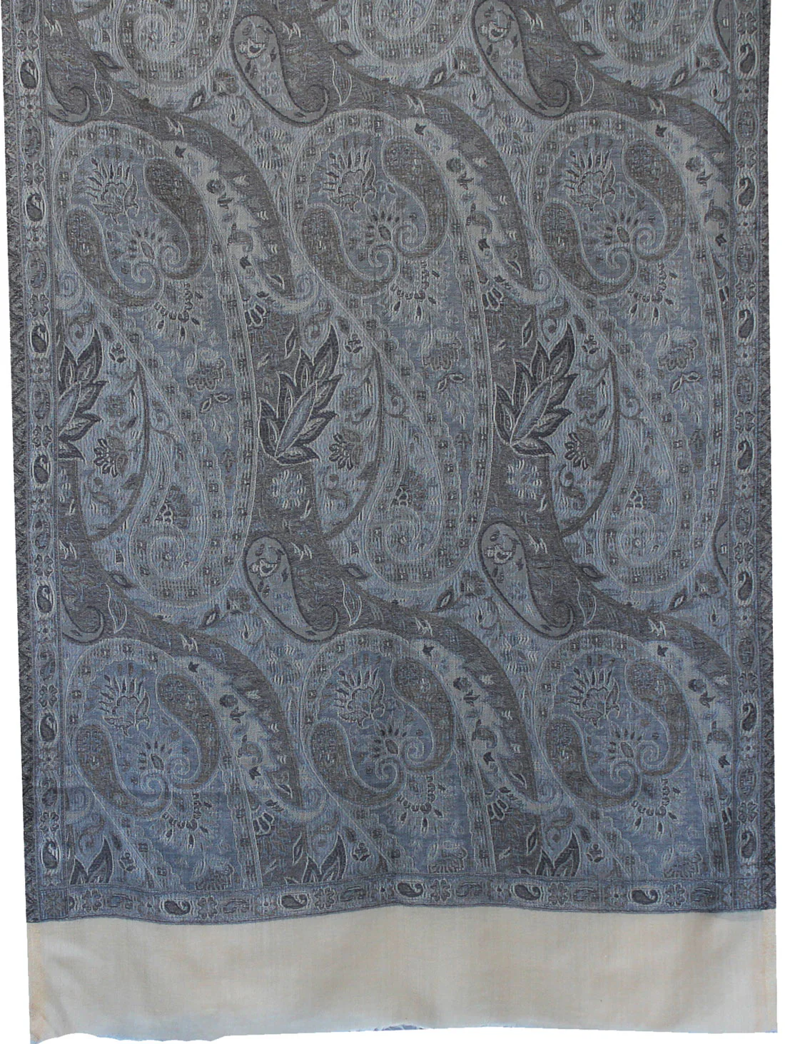 Shawls Paisley Wool Scarf Womens Indian Clothing Gift (80 x 28 inches) - Image 2
