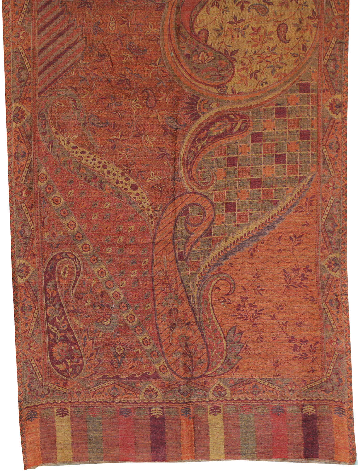 Shawls Paisley Wool Scarf Womens Indian Clothing Gift (80 x 28 inches) - Image 2