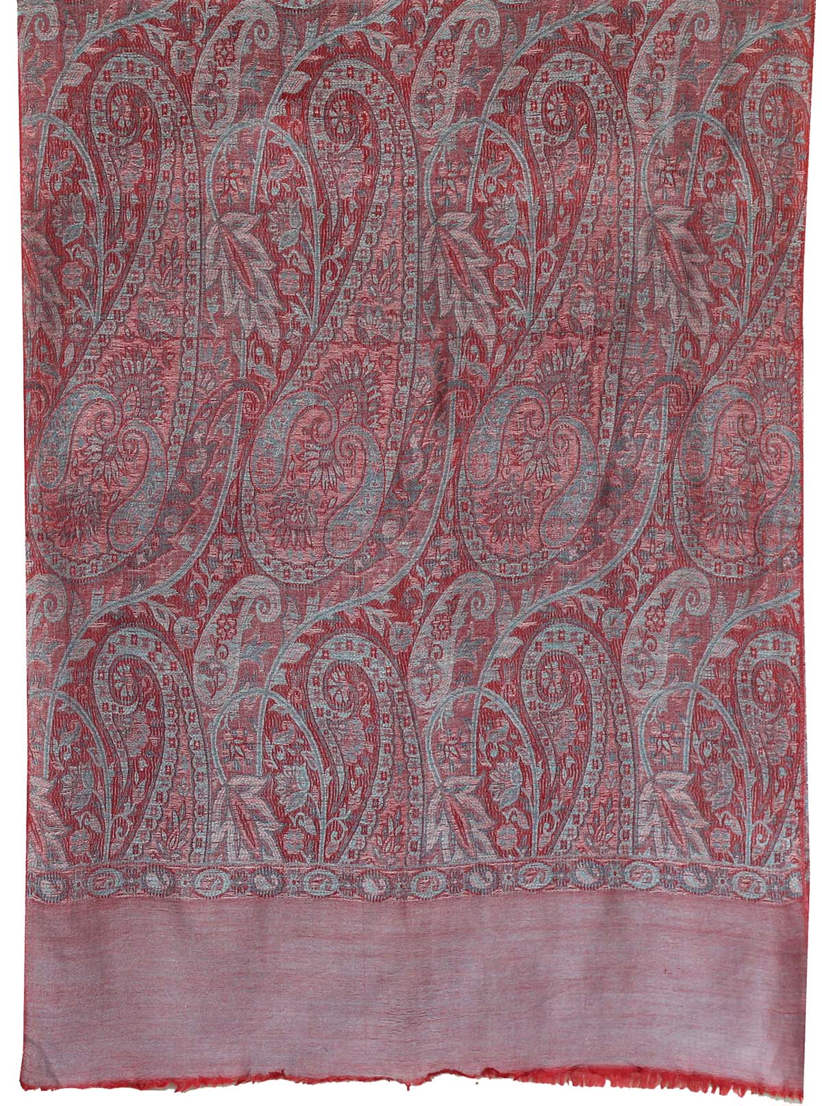 Shawls Paisley Wool Scarf Womens Indian Clothing Gift (80 x 28 inches) - Image 2