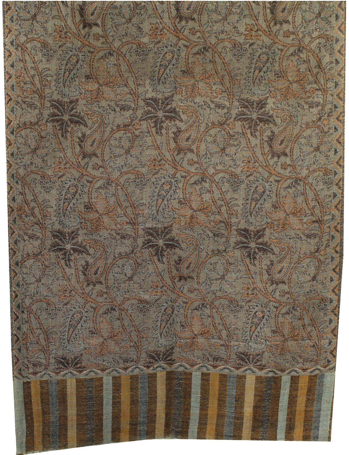 Shawls Paisley Wool Scarf Womens Indian Clothing Gift (80 x 28 inches) - Image 2