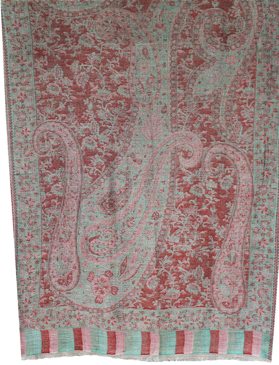 Shawls Paisley Wool Scarf Womens Indian Clothing Gift (84 x 30 inches) - Image 2