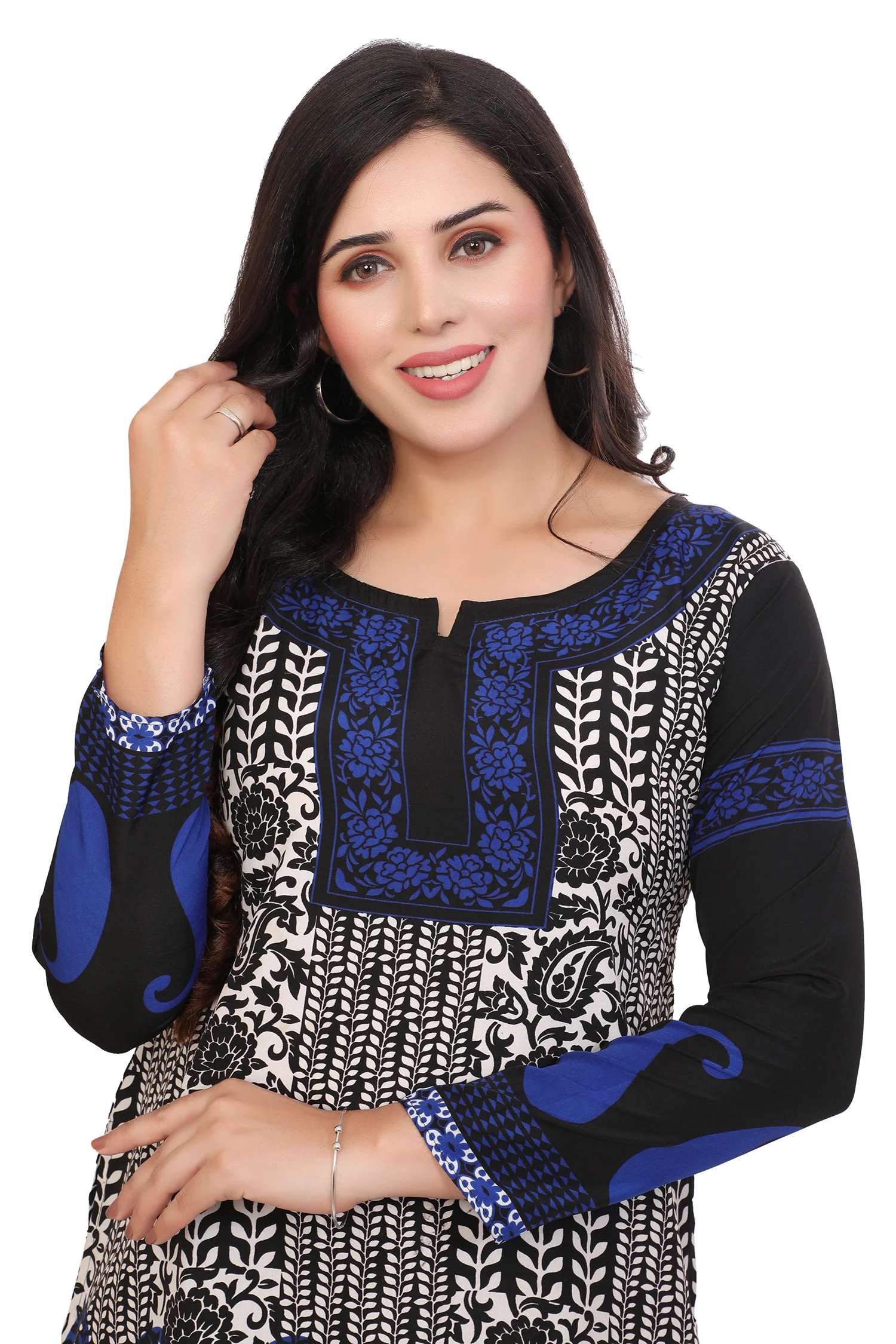 Shop Short Kurtis for Women Online Elegant Black Ethnic Tops - Image 4